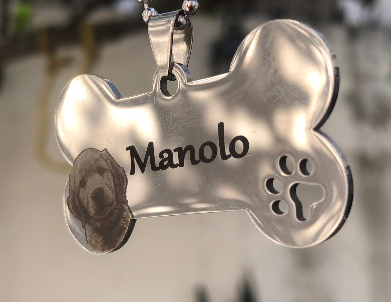 Placa de identificación para mascotas